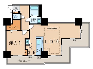 品川ｼ-ｻｲﾄﾞﾋﾞｭ-ﾀﾜ-1号棟の物件間取画像